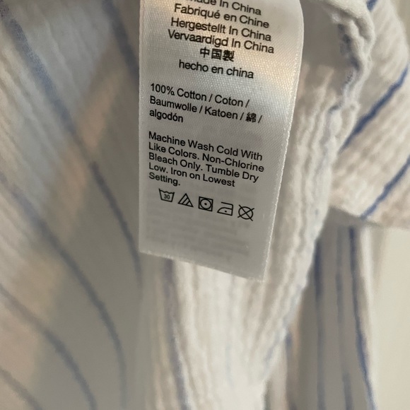 J Crew Classic-Fit Soft Gauze Shirt in Vertical Stripe - Sz S - Picture 5 of 7